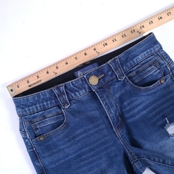 Democracy Ab Solution Distressed Slimming Skinny Jeans Size 4 - Picture 4 of 9